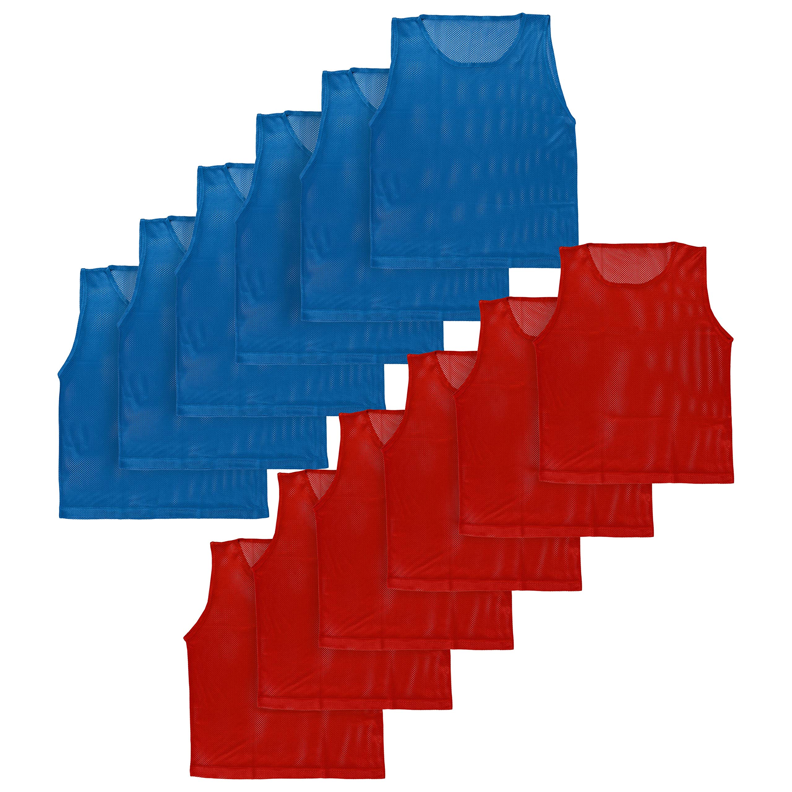 Athllete LITEMESH Pinnies (Set of 12/24 Practice Vests) Youth Pinnies, Pennies for Sports Youth, and Scrimmage Vests
