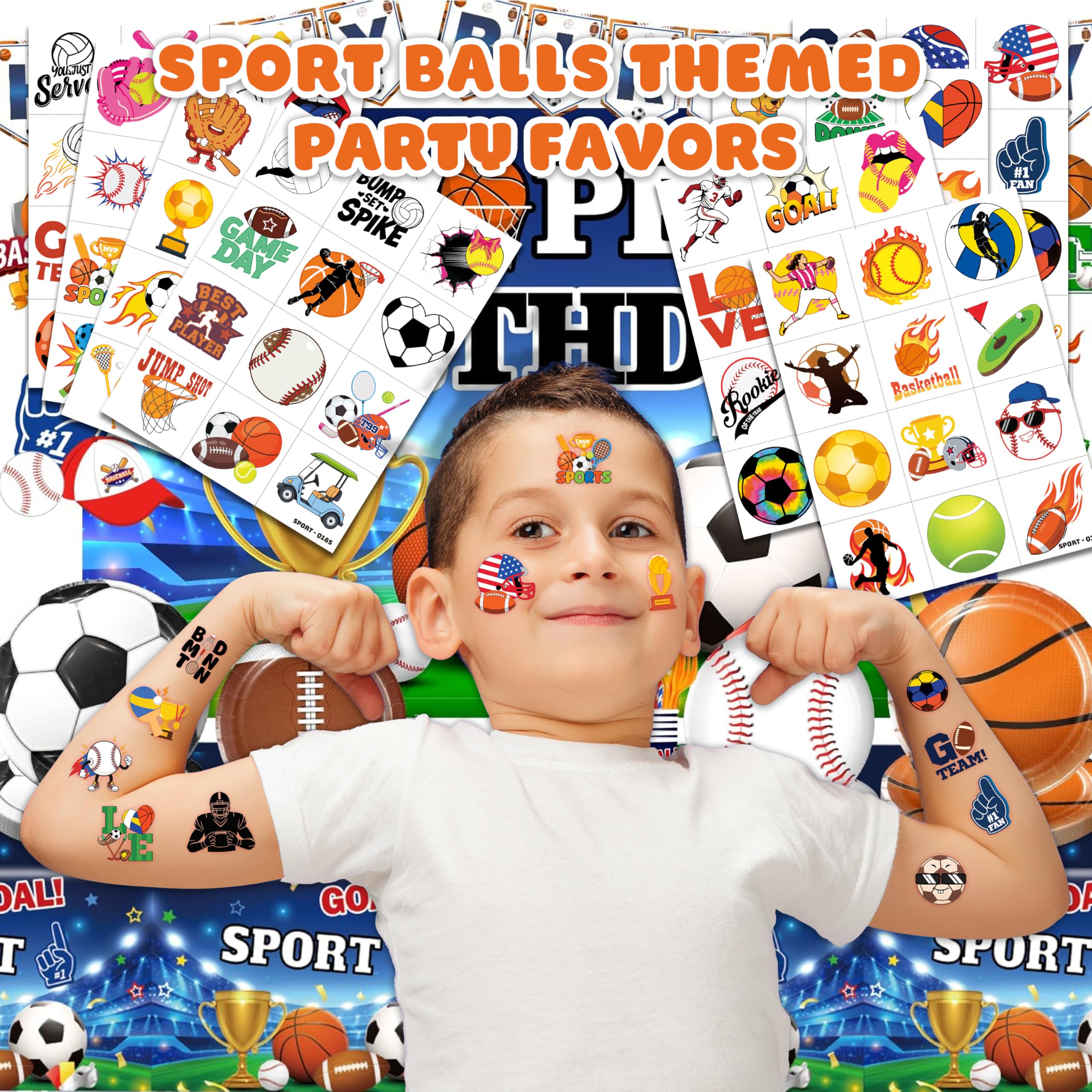 96-Piece Soccer Fan Temporary Tattoos