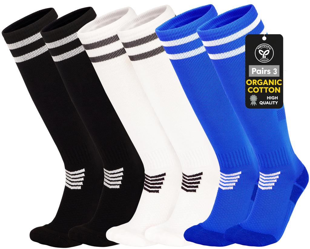 YMYDYFC Kids Soccer Socks 3Pack Cushion Cotton Compression Socks Baseball Sock For Youth Toddler Boys Girl Men Knee High Sock