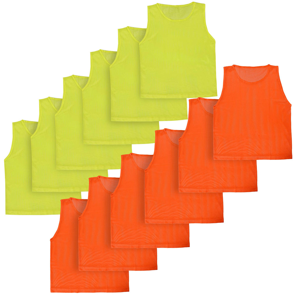 Athllete LITEMESH Pinnies (Set of 12/24 Practice Vests) Youth Pinnies, Pennies for Sports Youth, and Scrimmage Vests