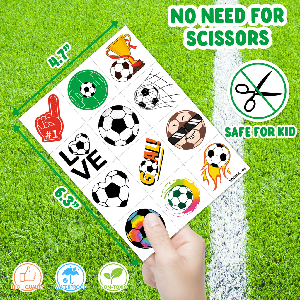 96-Piece Soccer Fan Temporary Tattoos