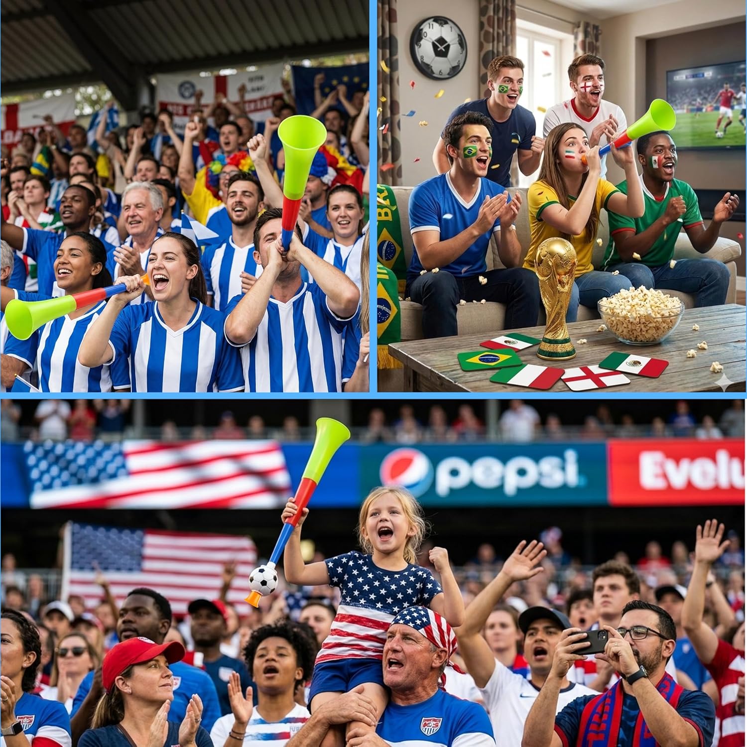 Collapsible Soccer Stadium Horn