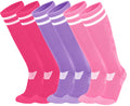 YMYDYFC Kids Soccer Socks 3Pack Cushion Cotton Compression Socks Baseball Sock For Youth Toddler Boys Girl Men Knee High Sock