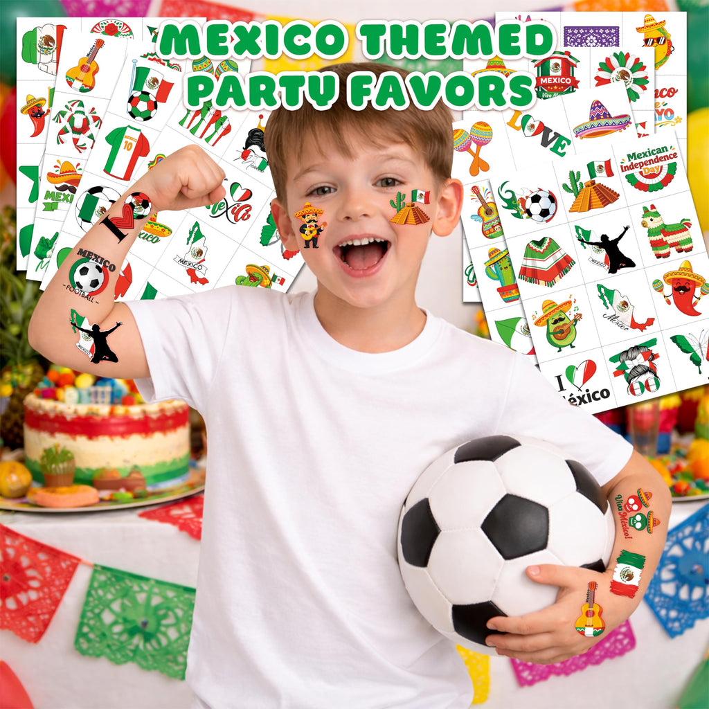 96-Piece Soccer Fan Temporary Tattoos