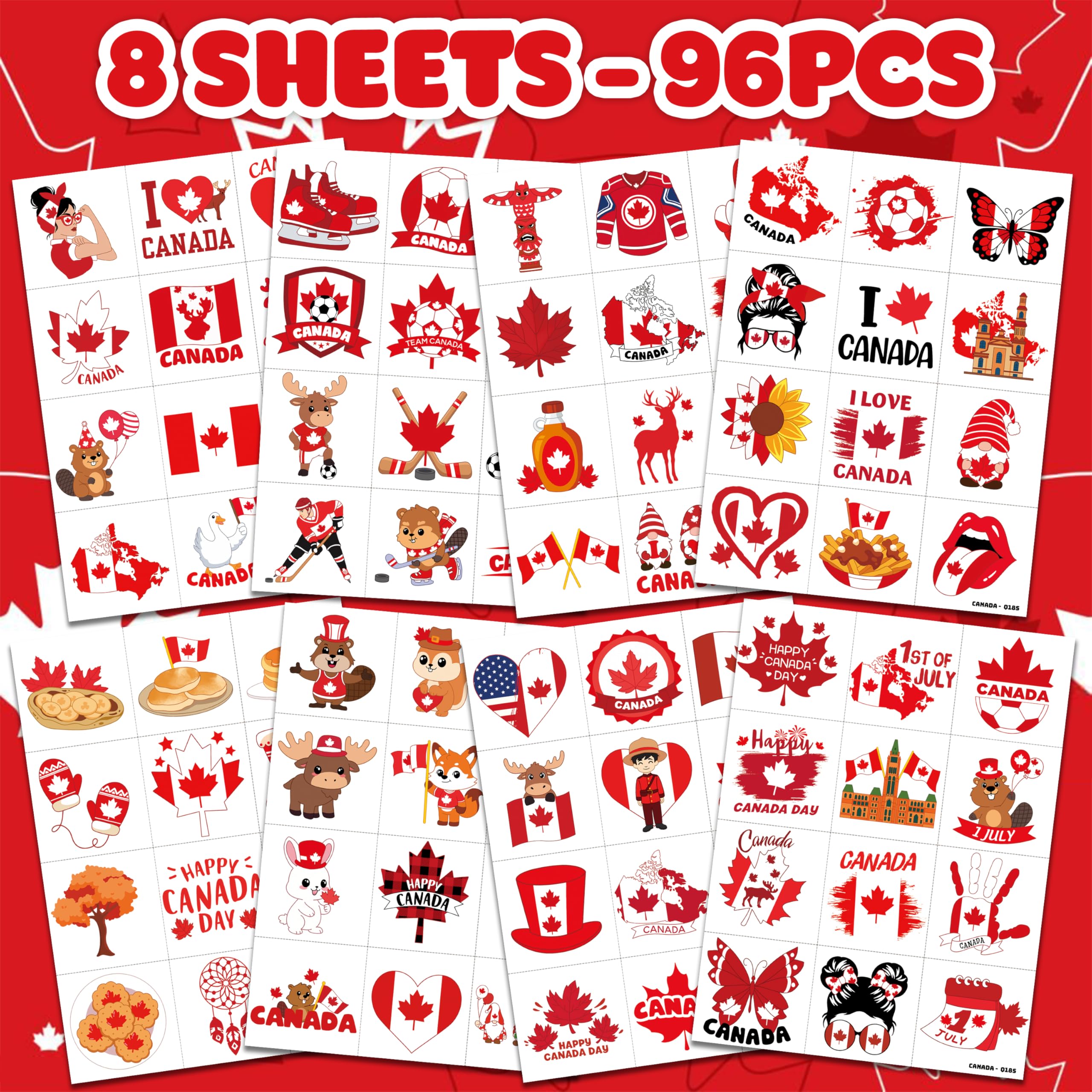 96-Piece Soccer Fan Temporary Tattoos