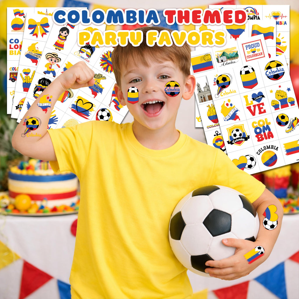 96-Piece Soccer Fan Temporary Tattoos