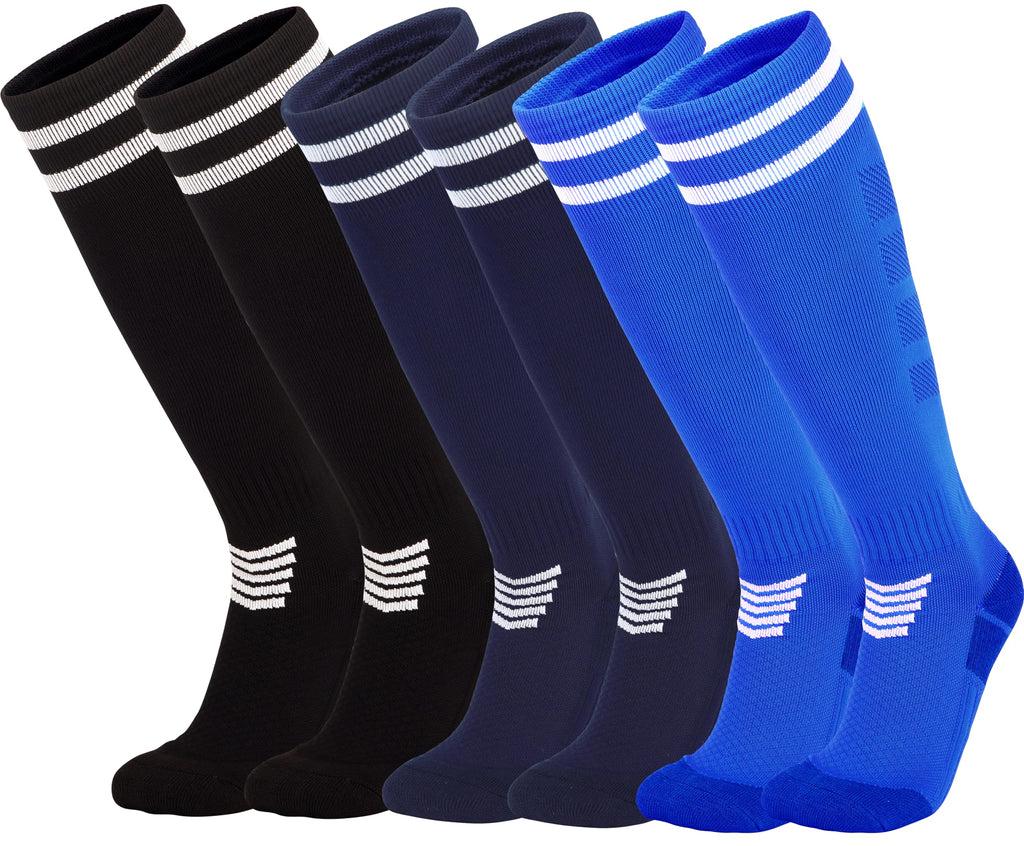 YMYDYFC Kids Soccer Socks 3Pack Cushion Cotton Compression Socks Baseball Sock For Youth Toddler Boys Girl Men Knee High Sock