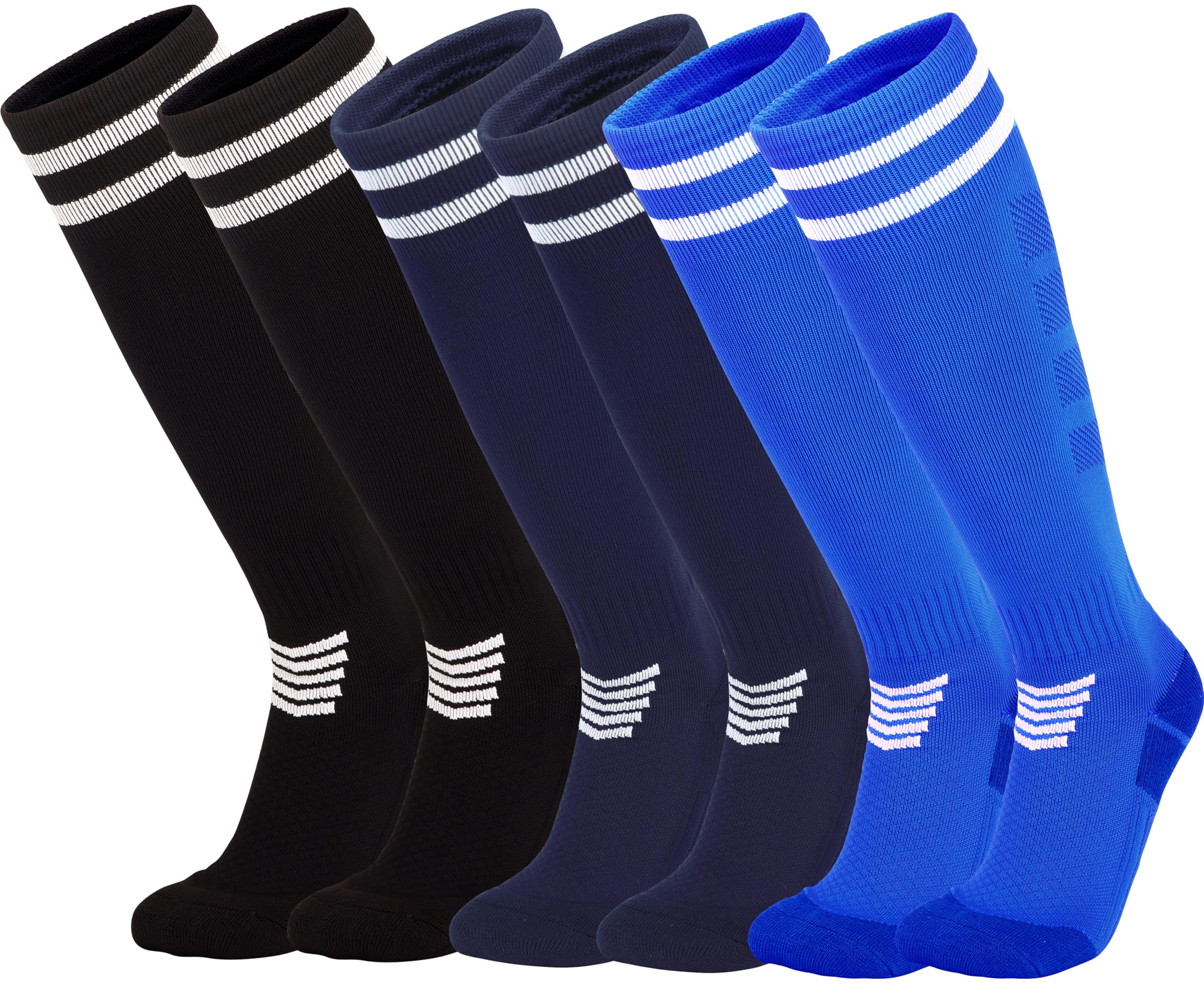 YMYDYFC Kids Soccer Socks 3Pack Cushion Cotton Compression Socks Baseball Sock For Youth Toddler Boys Girl Men Knee High Sock