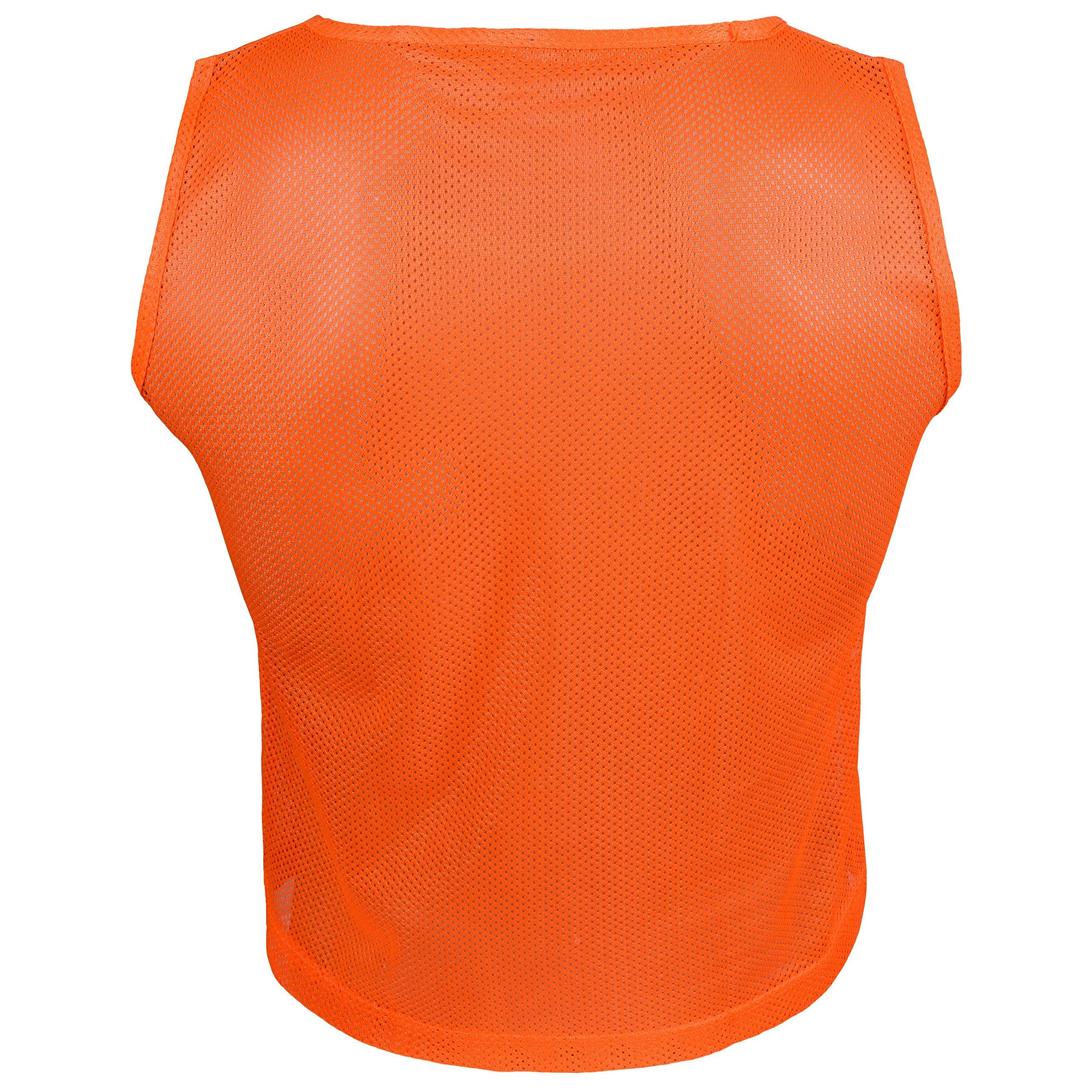 Athllete LITEMESH Pinnies (Set of 12/24 Practice Vests) Youth Pinnies, Pennies for Sports Youth, and Scrimmage Vests