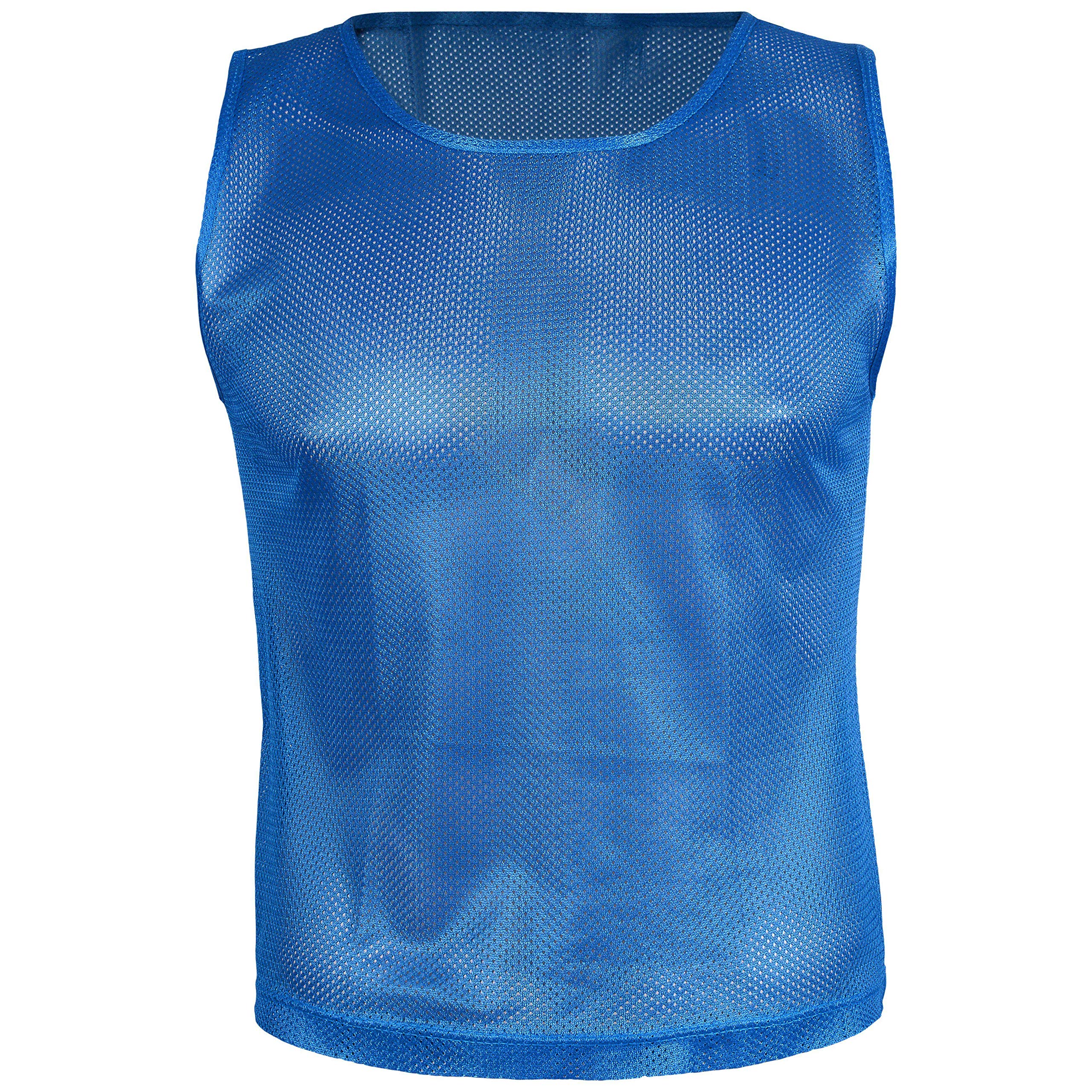 Athllete LITEMESH Pinnies (Set of 12/24 Practice Vests) Youth Pinnies, Pennies for Sports Youth, and Scrimmage Vests