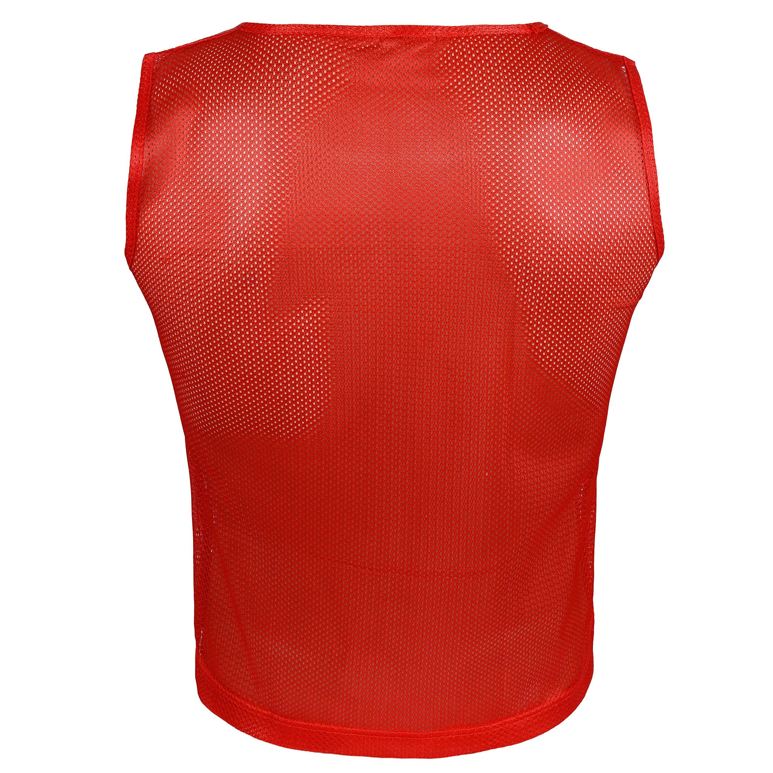 Athllete LITEMESH Pinnies (Set of 12/24 Practice Vests) Youth Pinnies, Pennies for Sports Youth, and Scrimmage Vests
