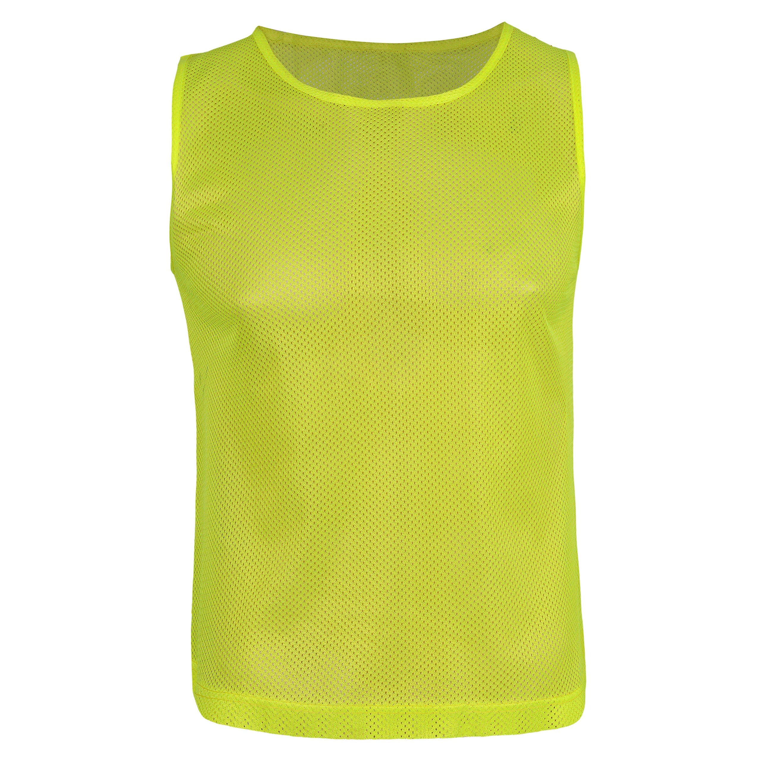 Athllete LITEMESH Pinnies (Set of 12/24 Practice Vests) Youth Pinnies, Pennies for Sports Youth, and Scrimmage Vests