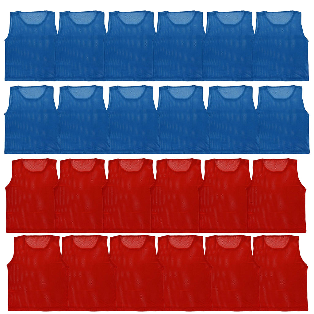 Athllete LITEMESH Pinnies (Set of 12/24 Practice Vests) Youth Pinnies, Pennies for Sports Youth, and Scrimmage Vests
