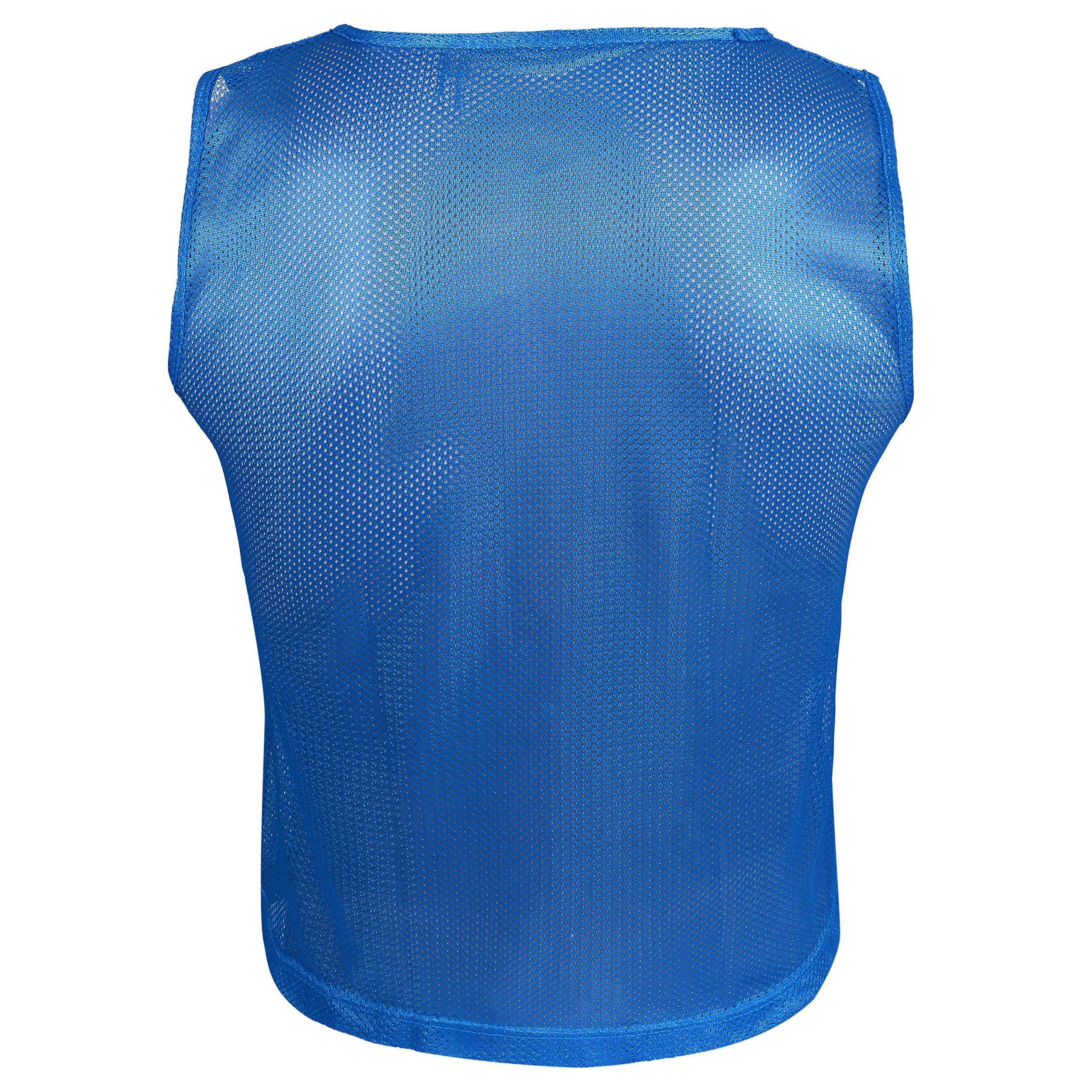 Athllete LITEMESH Pinnies (Set of 12/24 Practice Vests) Youth Pinnies, Pennies for Sports Youth, and Scrimmage Vests