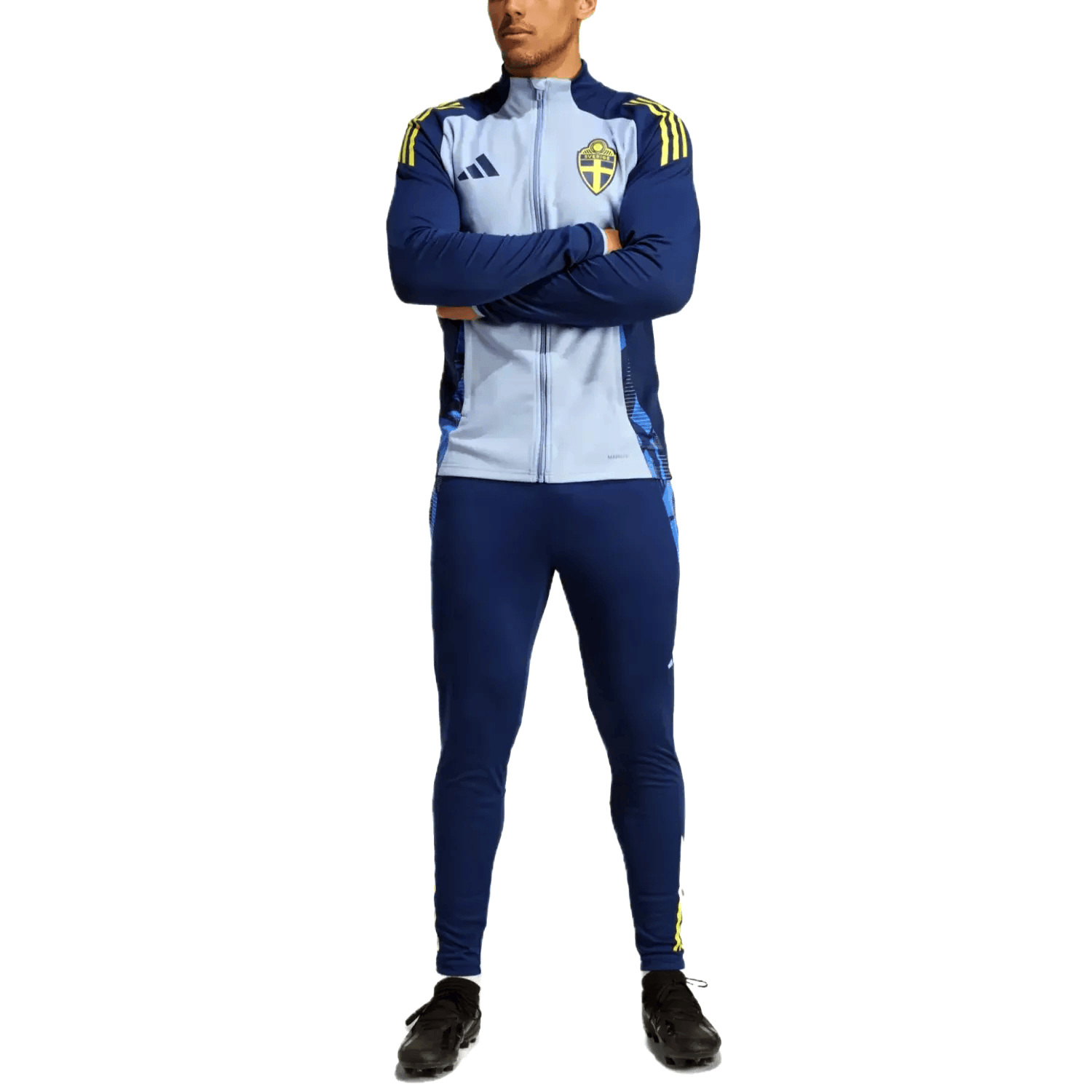 Sweden training bench soccer tracksuit 2024/25 - Adidas