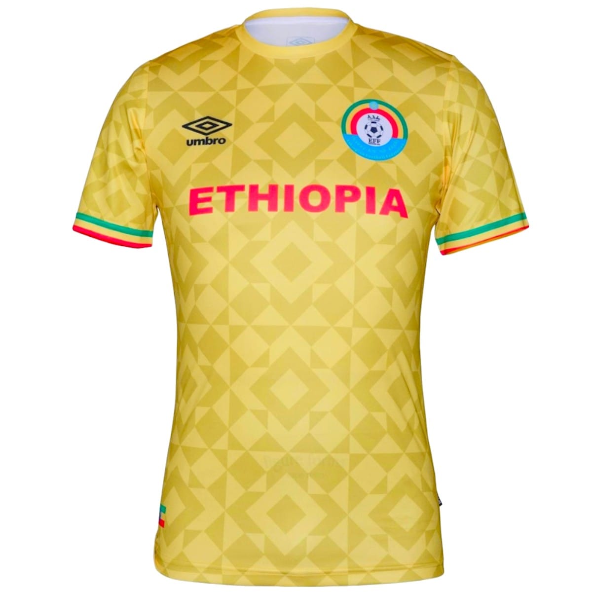 Ethiopia national team yellow Away soccer jersey 2021/22 - Umbro