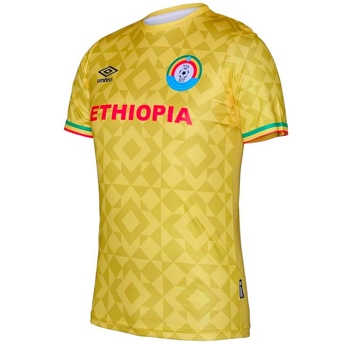 Ethiopia national team yellow Away soccer jersey 2021/22 - Umbro